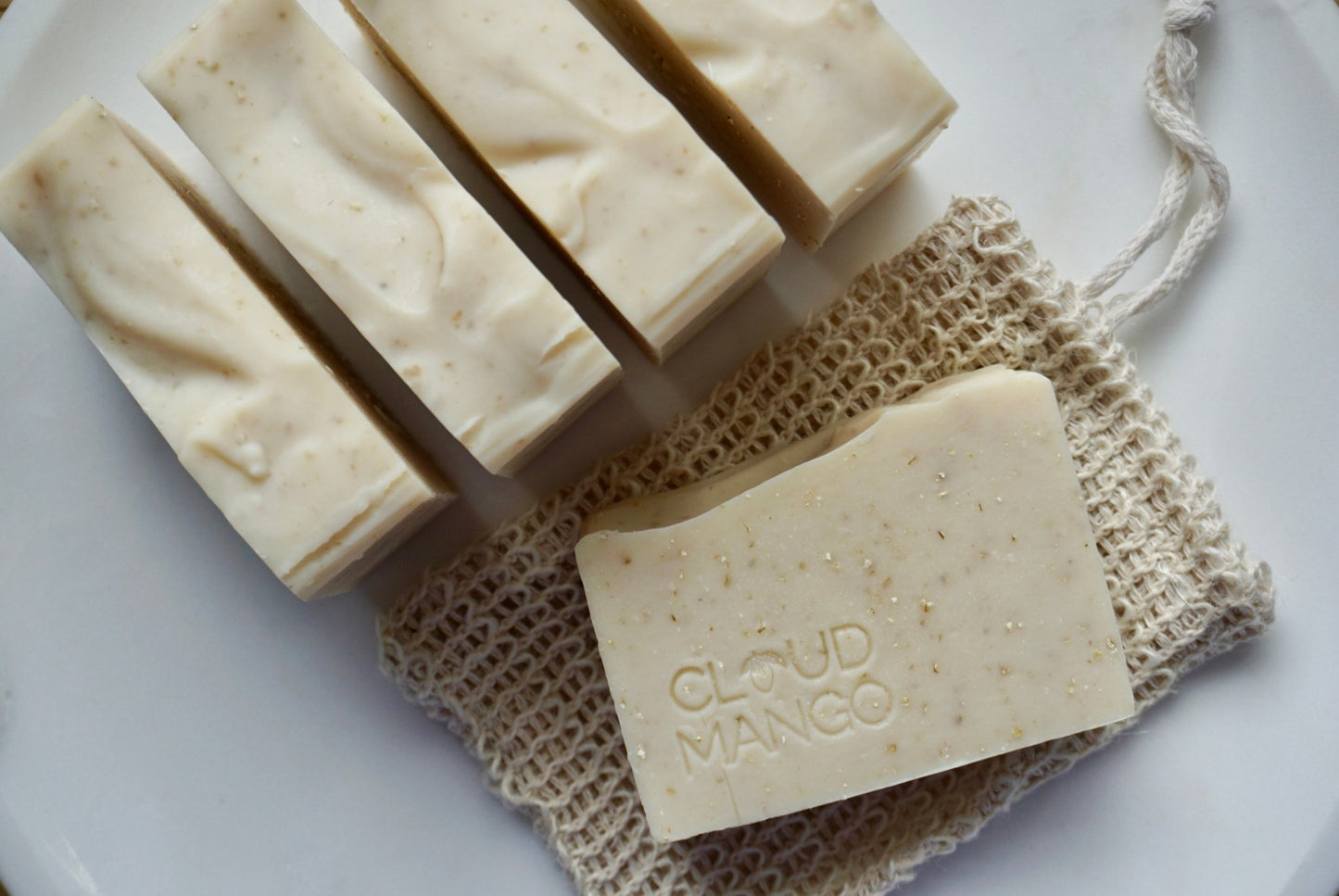 Coconut Oat - Natural Vegan Handmade - Face & Body Bar - Cloud Mango