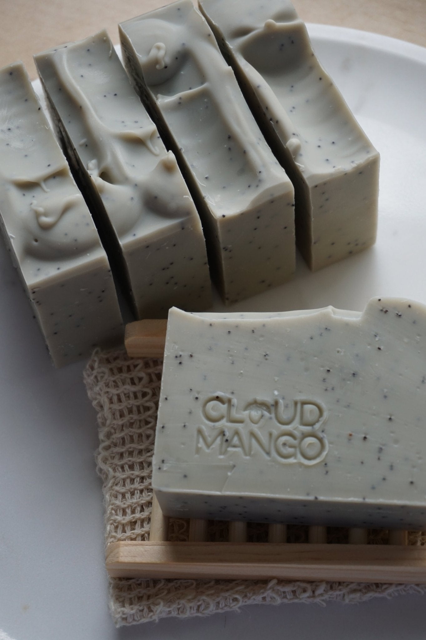 COMING SOON - Peppermint Poppy - Natural Vegan Handmade Soap Bar - Cloud Mango