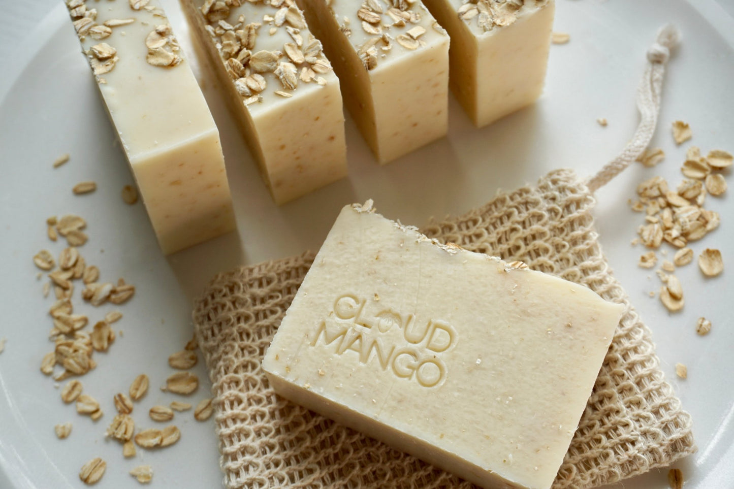 Coconut Oat - Natural Vegan Handmade - Face & Body Bar - Cloud Mango