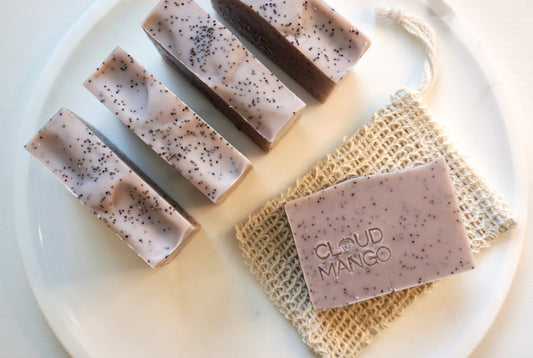 Lavender Poppy - Natural Vegan Handmade Face & Body Bar - Cloud Mango