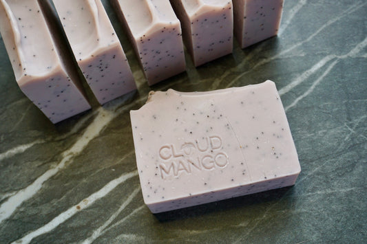 Lavender Poppy - Natural Vegan Handmade Soap Bar - Cloud Mango ®