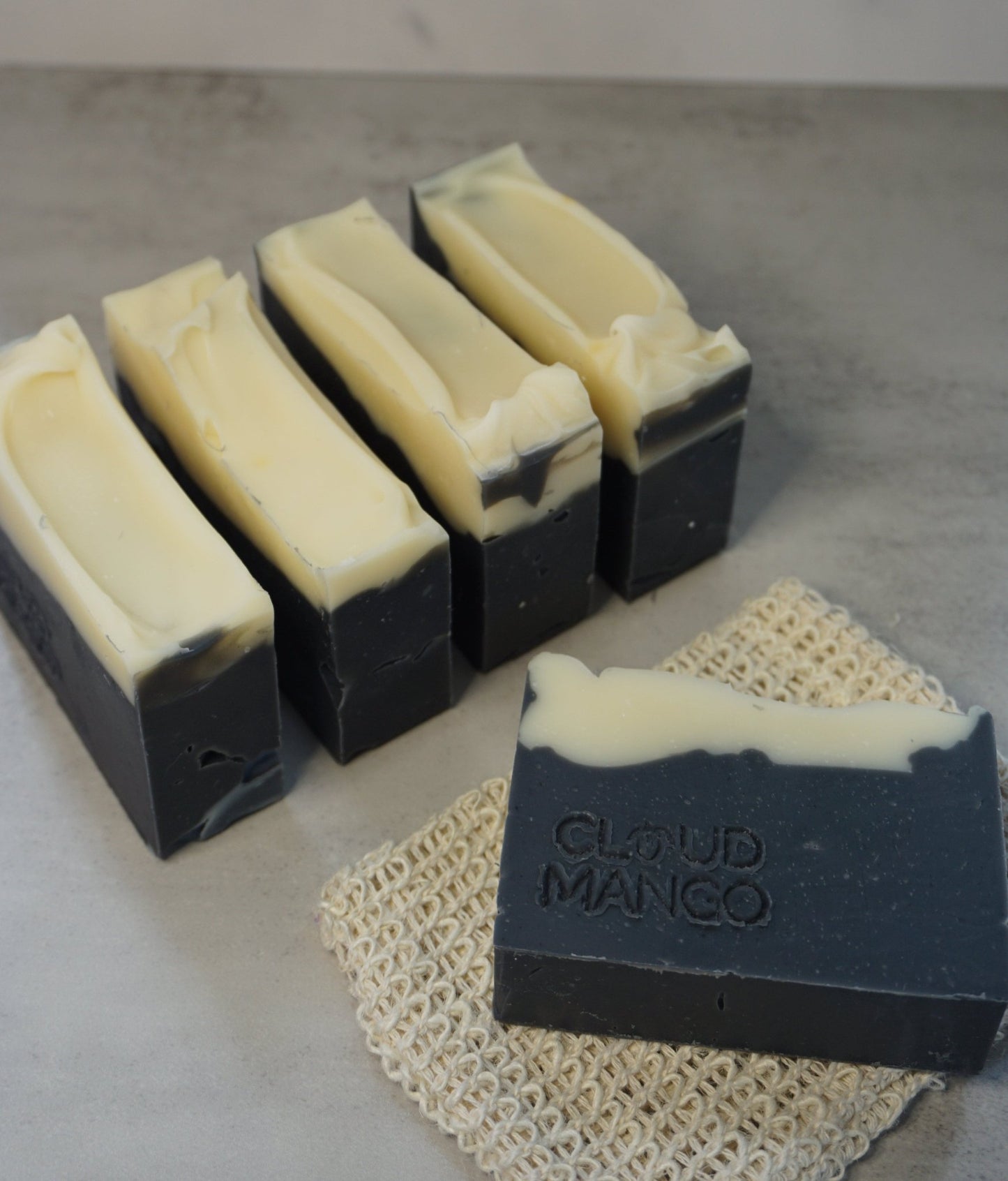 Mint Charcoal - Natural Vegan Handmade Soap - Cloud Mango