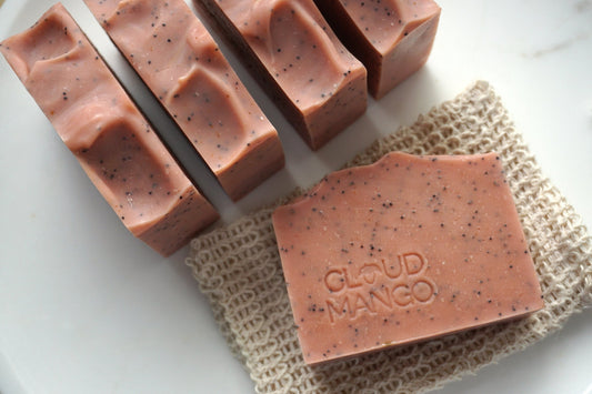 Sunshine & Poppy - Natural Vegan Handmade Soap Bar - Cloud Mango ®